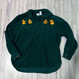 Vintage Winnie the Pooh Corduroy Quarter Zip